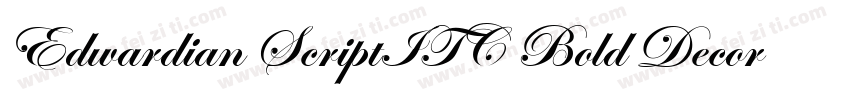 Edwardian ScriptITC Bold Decorated0字体转换